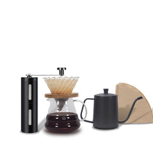 Load image into Gallery viewer, 500ml V60 Coffee Dripper Set Coffee Filter Paper Glass Coffee Pot With Coffee Scale Mini Grinder 2020 New Household Four-piece
